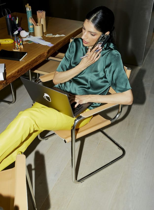 Small business owner at work